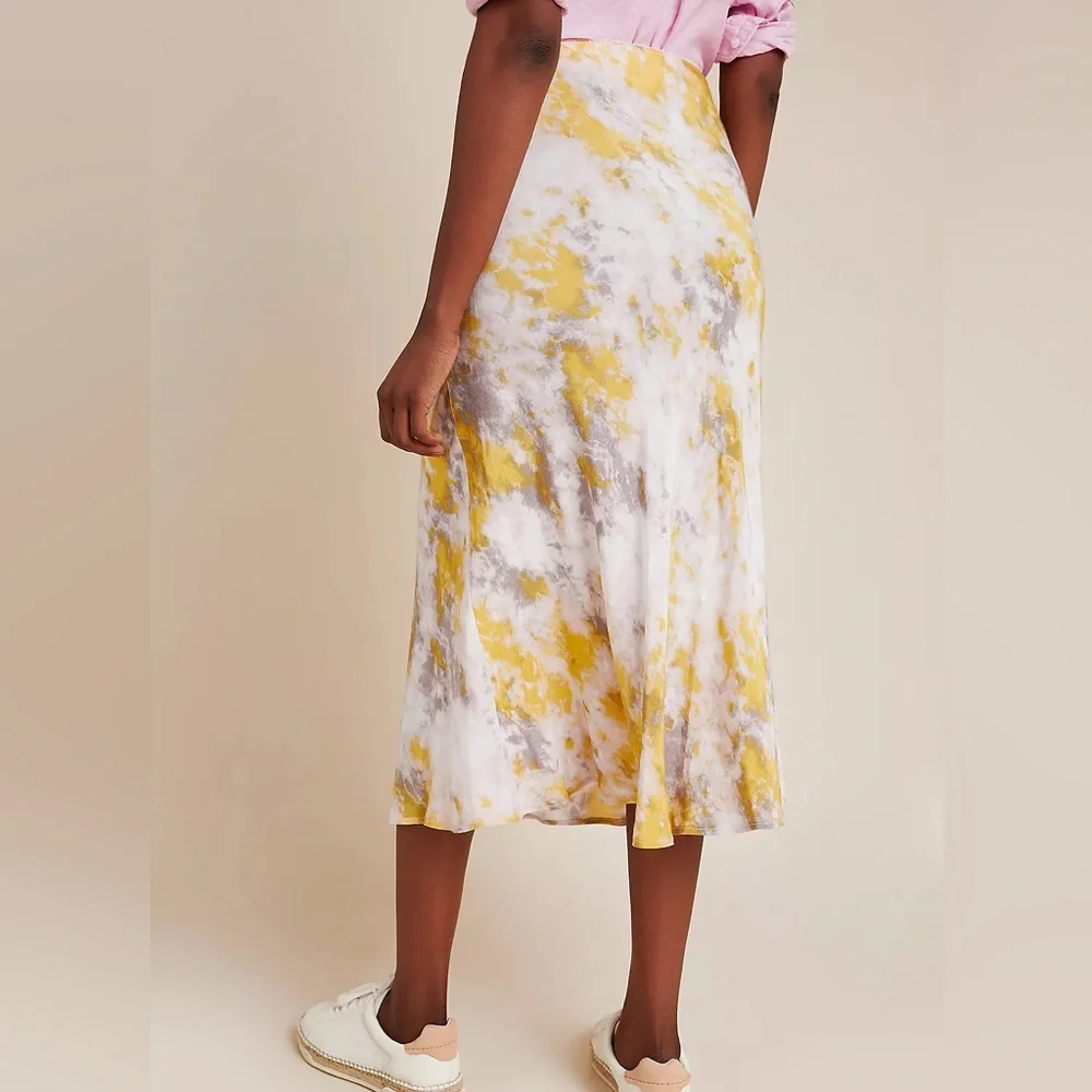 ASTR by Anthropology The Label Nava Tie Dye Pull On Midi Skirt Flowy Boho Size S - Picture 6 of 9